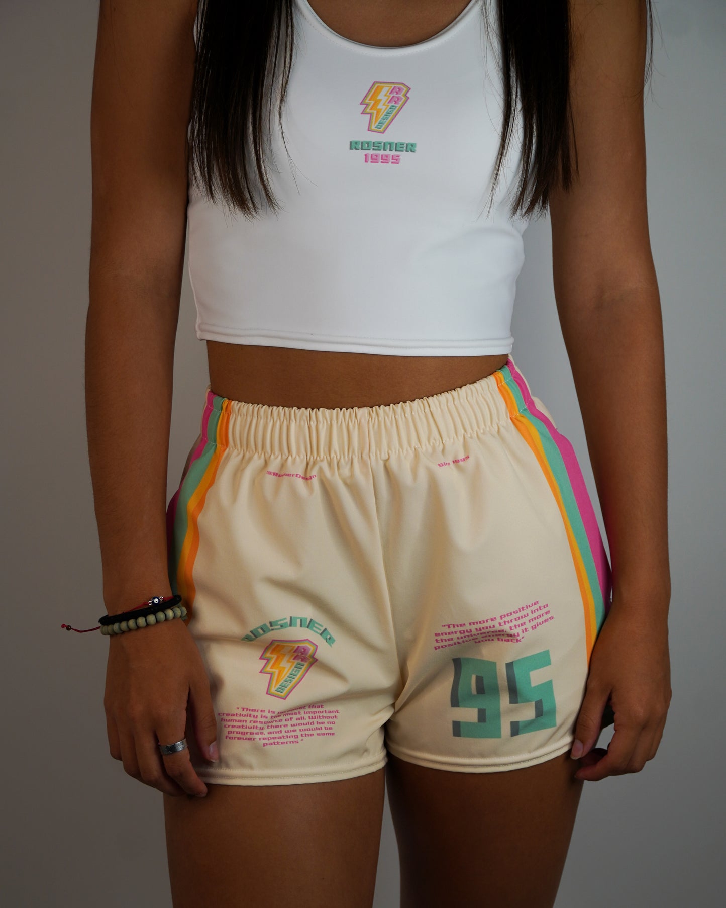 ROSNERDESIGN ® WOMEN'S SHORTS | CREAM & PINK