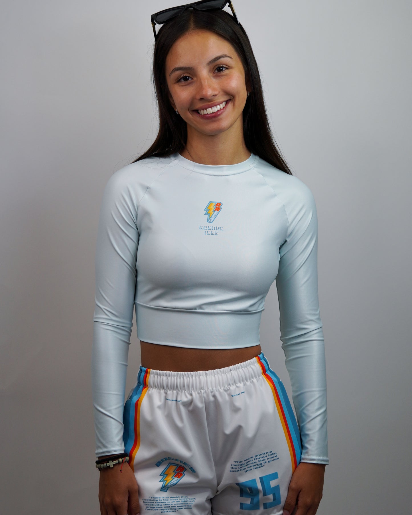 ROSNERDESIGN ® LONG-SLEEVE CROP TOP | LIGHT BLUE